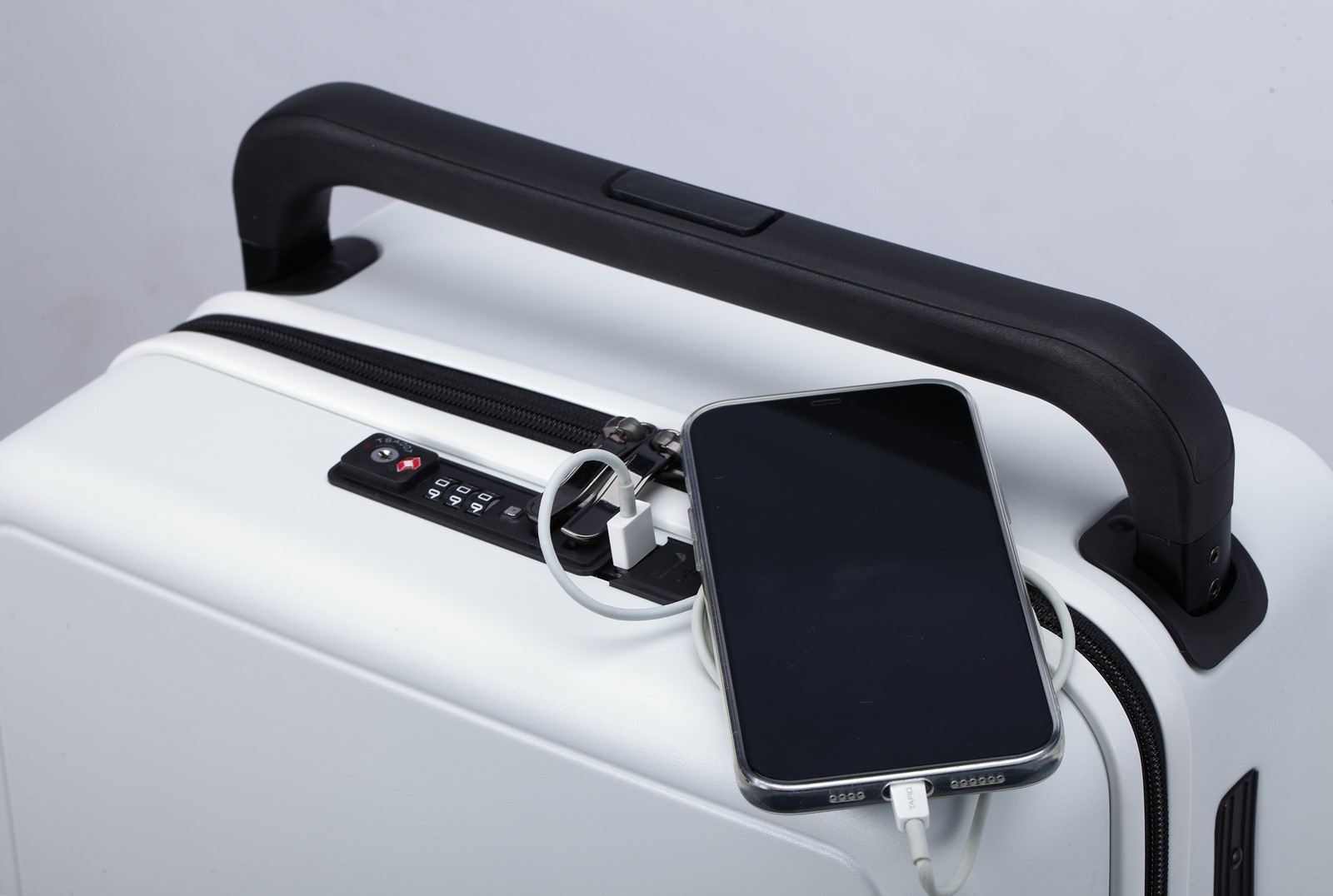 Carucior lat de 20 inchi pentru bagaje de transport la bord cu încărcător USB
