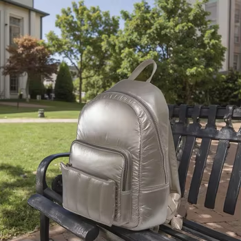 Rucsac unisex nou, din material puf, impermeabil și ușor, popular rucsac cu cureaua pentru bagaj și componentă pentru laptop