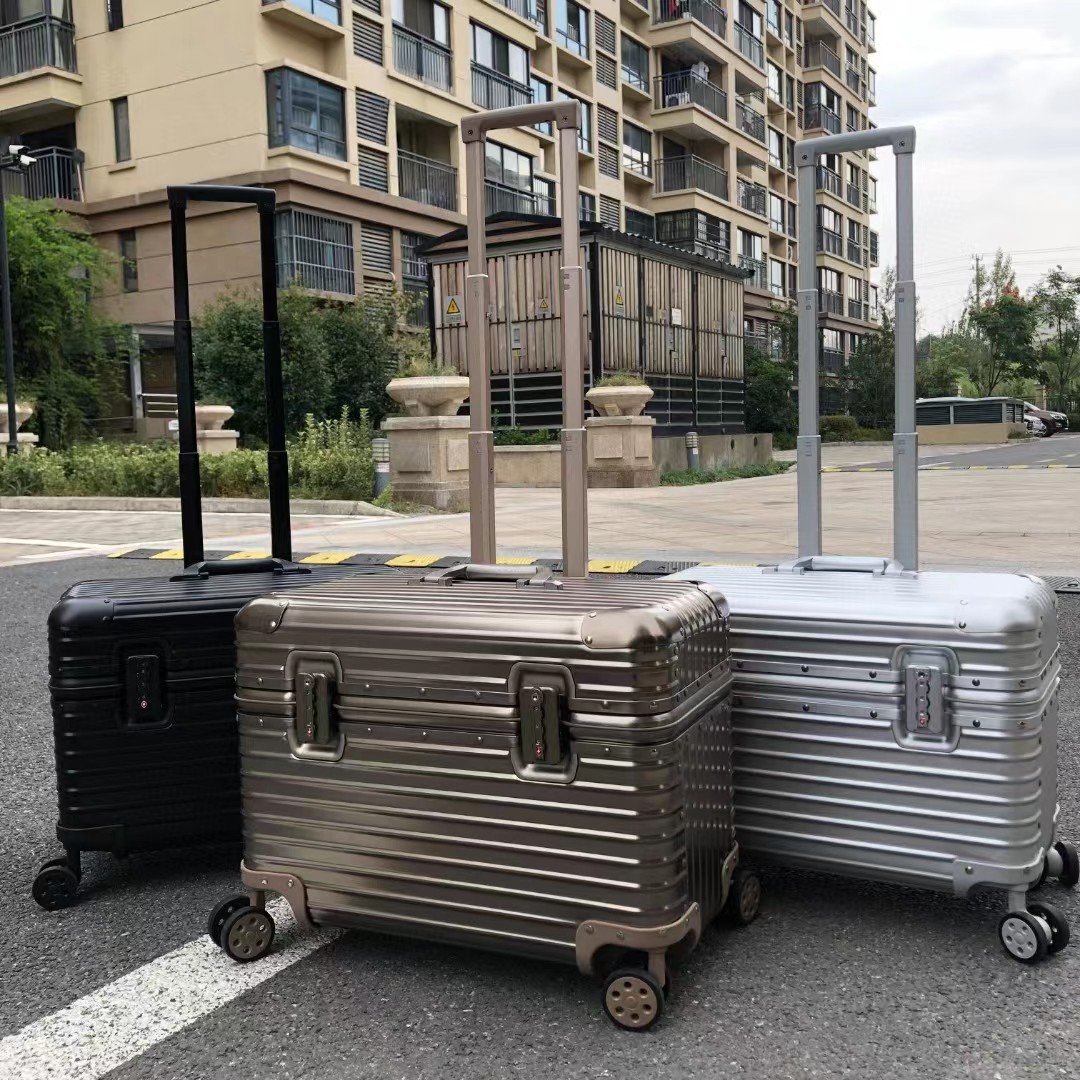 18 inchi de înaltă calitate din aluminiu cărucior de bagaje valiza de securitate cu blocare cu combinație husă portabilă pentru călătorii de afaceri